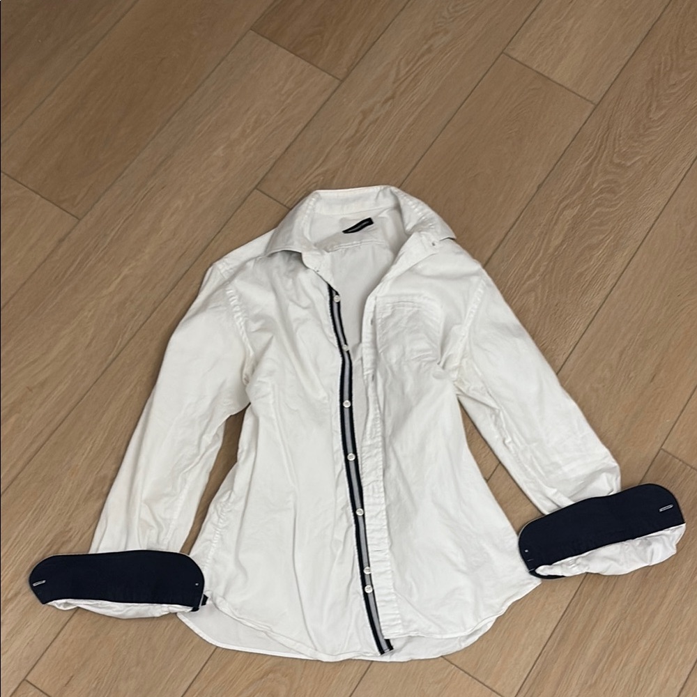 Women's White Button-Up Shirt